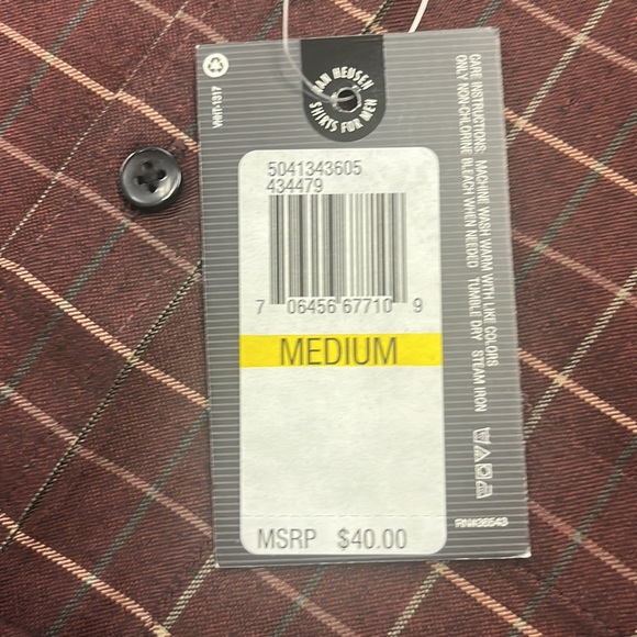 Van Heusen Studio Cotton Rich No Iron Shirt- NWT - Picture 6 of 6
